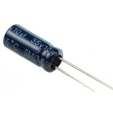 Электролитический конденсатор 10 мкФ (uF) 35В